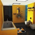 colorful restroom