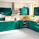 dark green style of kitchen
