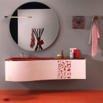 red and white color bathroom ideas