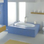 sky blue simple style of bathroom