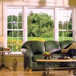modern skylight with garden view